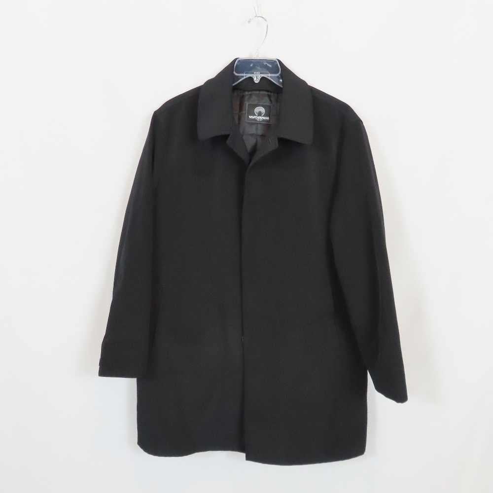 Weatherproof Men's Long Pea Coat Black Sz. XL